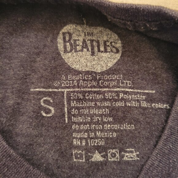 The Beatles Mens Shirt Size S Gray Short Sleeve Crew Neck Stretch Graphic Tee - Picture 3 of 7